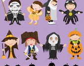 Holloween ClipArt,Kids Costume, Halloween party Hs009 Personal and Commercial Use, cards, invitations, scrapbooking and all paper crafts Il_170x135