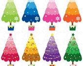 Christmas ClipArt,Christmas Tree clip art,Colorful Christmas Tree,Cm013perfect for Scrapbook,Cards,Invitations,Personal and Commercial Use Il_170x135