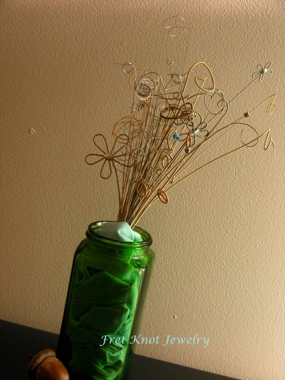 Items similar to Guitar String Bouquet of Flowers Guitar String