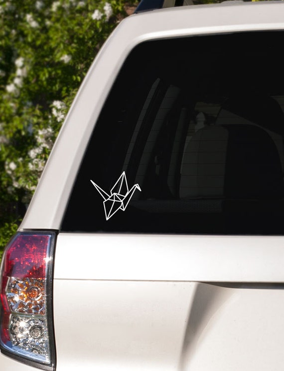 Origami Paper Cranes Car Window Decal