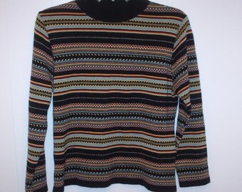 Items similar to Chunky Knit Tribal Print Sweater on Etsy