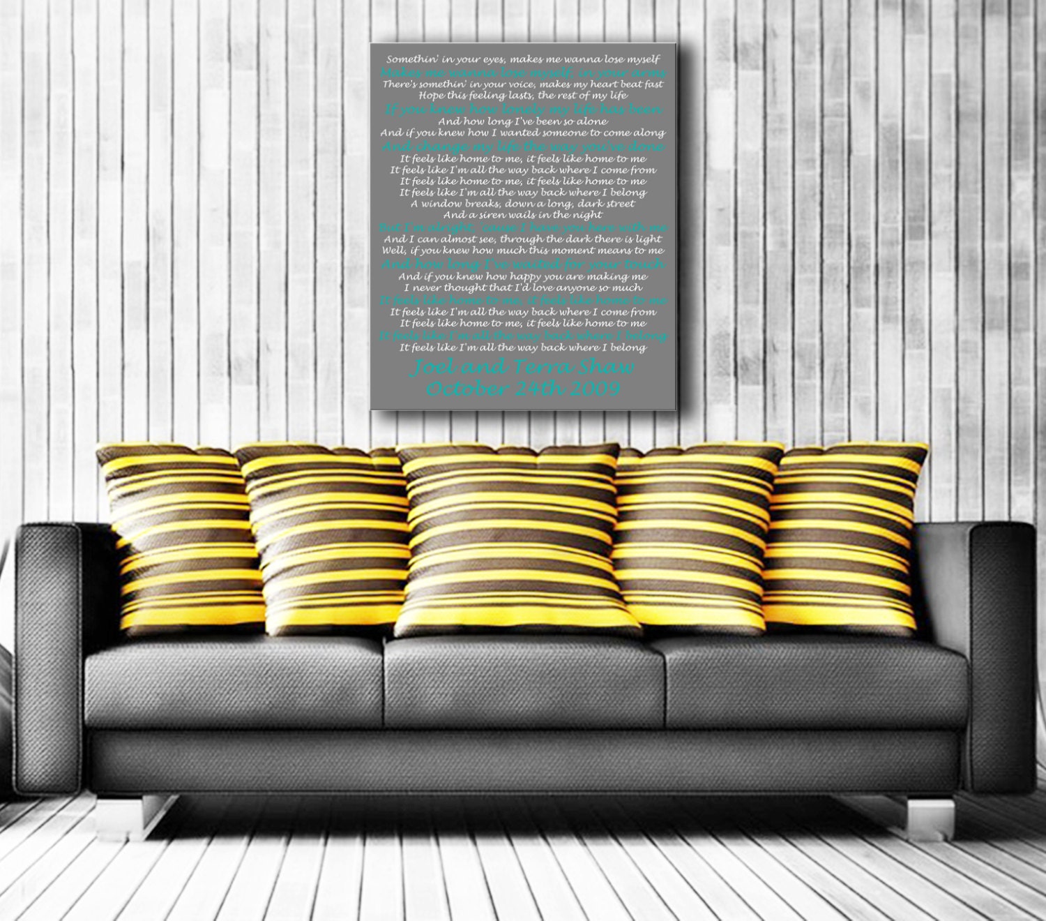 Lyrics On Canvas. Gallery Wrapped Canvas Print. By Occanvasstudio