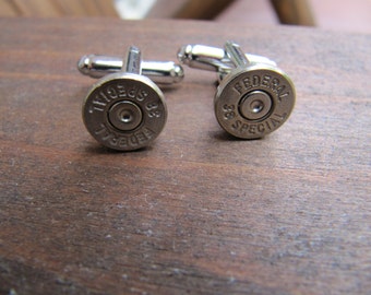 Bullet Cufflinks, 38 Special Bullet Cuff link, Groomsman Gift, Gifts for Him, Stocking Stuffer, Father of the Bride Gift, Groom Gift