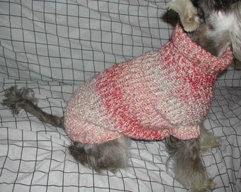 Custom Knitted Dog Sweater (15-25 lbs.) - Handmade, over 60 Colors Available - Solids & Stripes