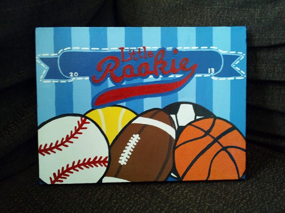 Sports Themed Nursery Painting