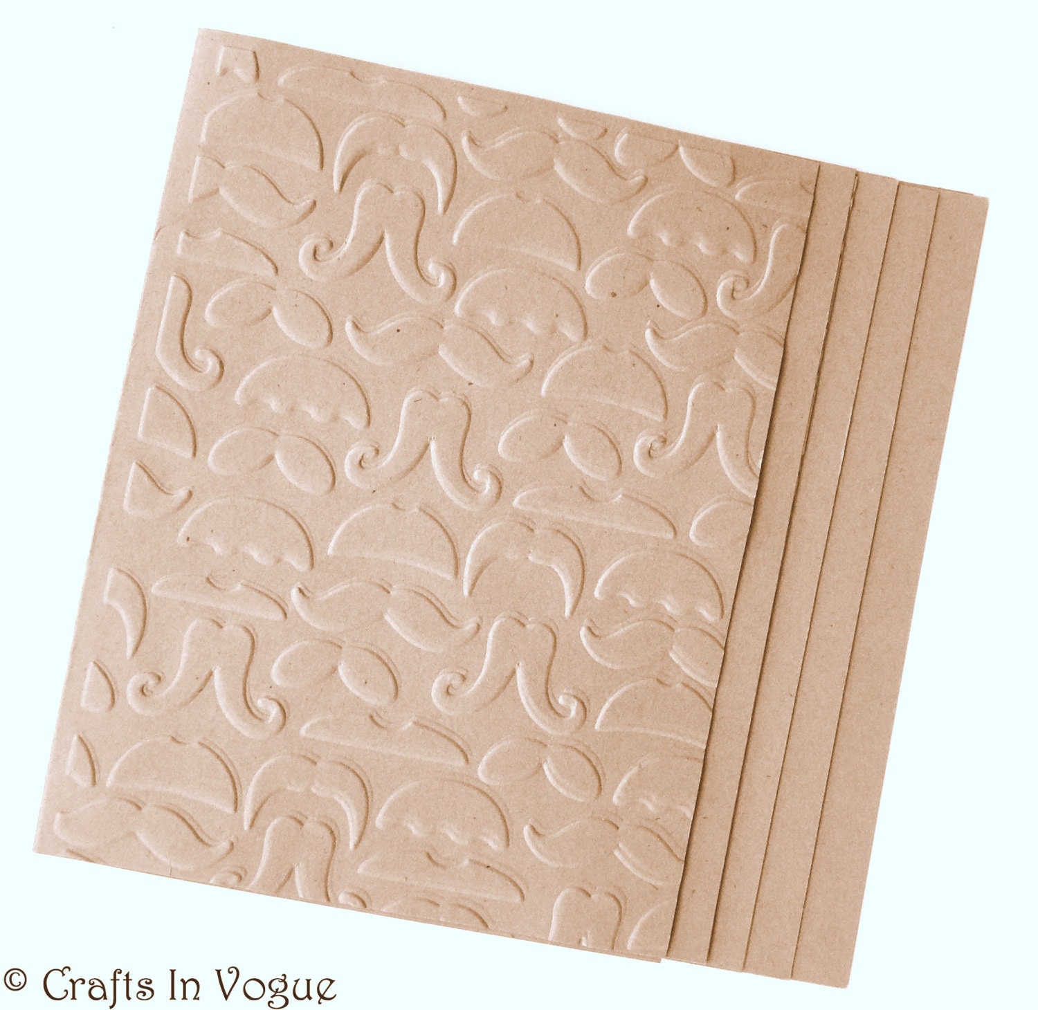 Embossed Cards Blank Note Cards 8 Embossed Mustache Cards