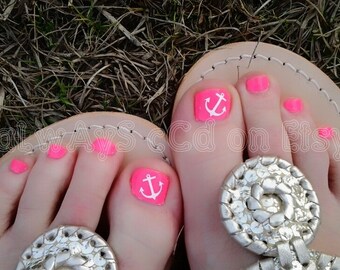 Assortment of Anchor Toenail Decals in Color of choice 20 total 