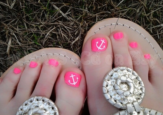 Anchor Toe Nail Designs Assortment of anchor toenail decals in color 