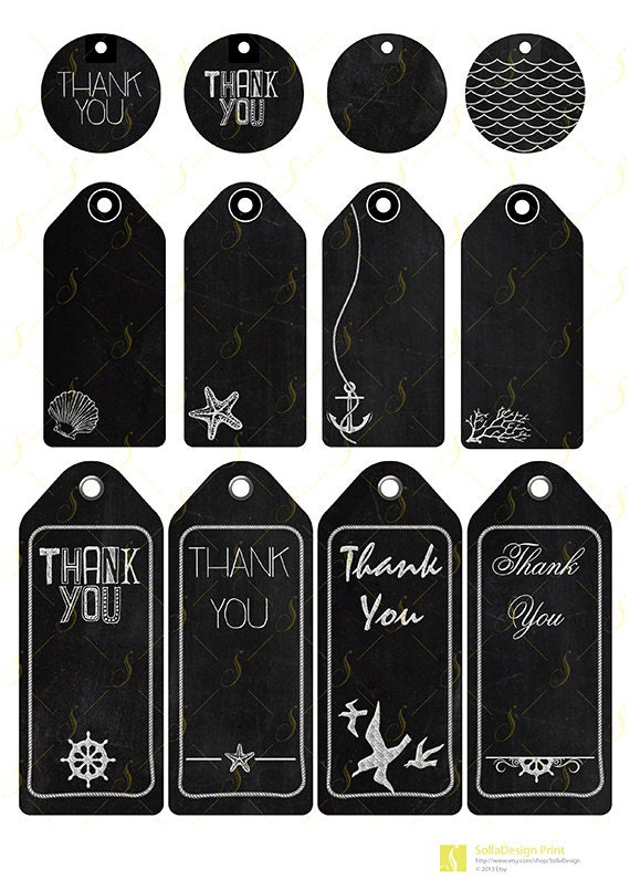 Items Similar To Chalk Tags Gift Template Tags 12 Element Chalk Desk Design Paper Thank You Thank You Gift Tag Template