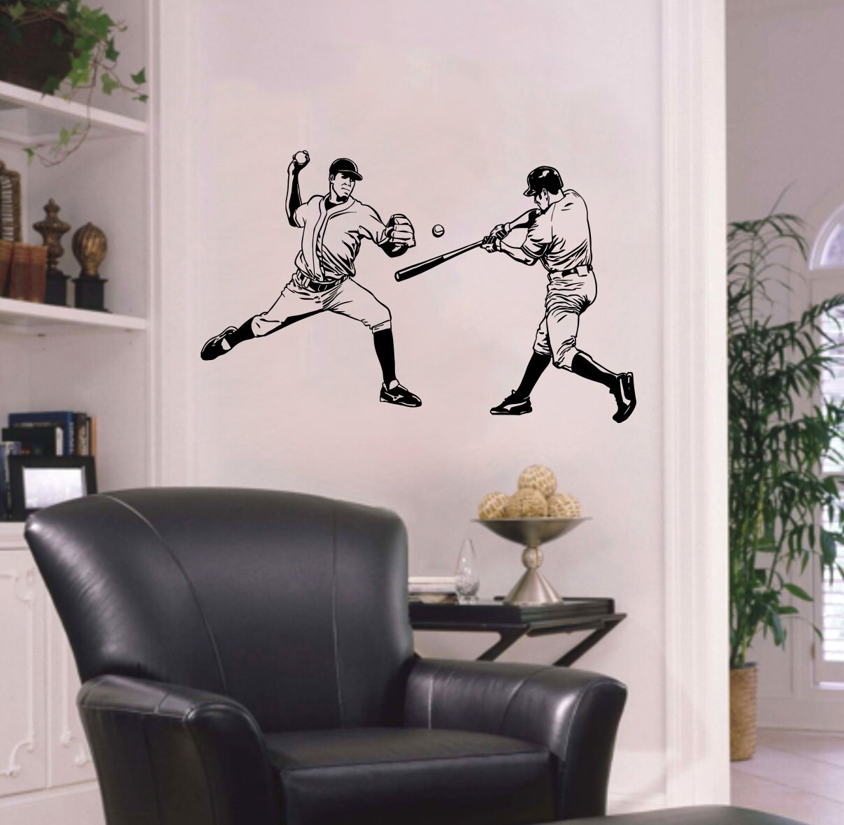Wall Decals Sport Sportsman Man Playing Baseball Bat by DecalHouse