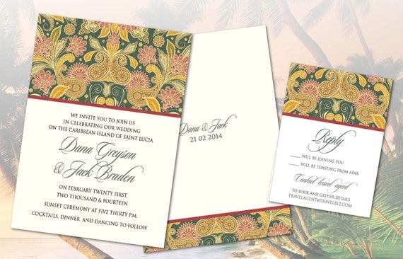 Caribbean Wedding Invitations 5