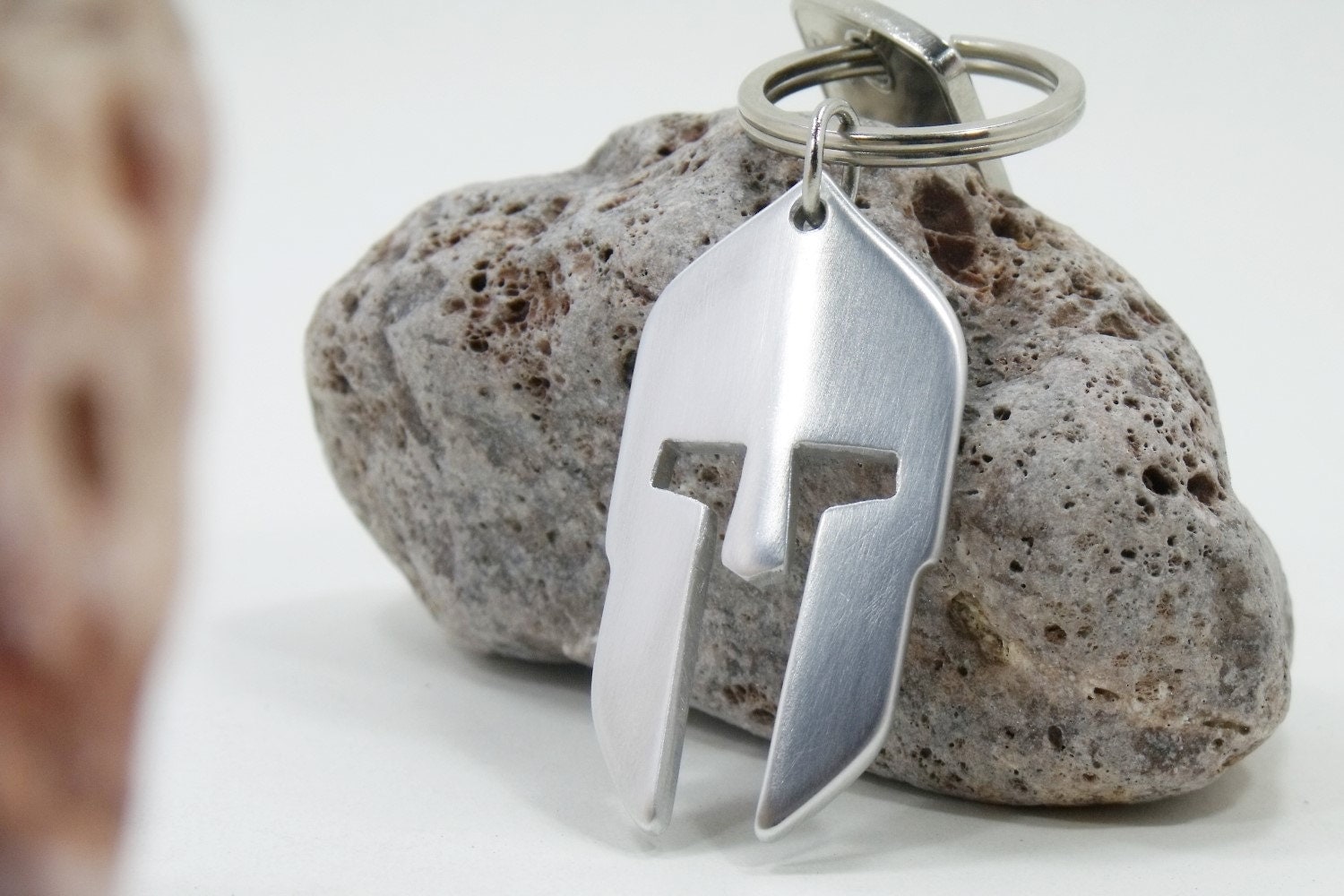 Spartan Helmet keychain Aluminum Hand made Keychain