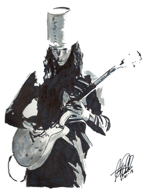 Buckethead POSTER from Original Drawing 18 x 24