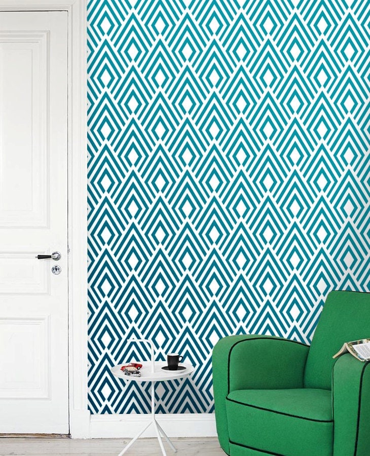 Removable self-adhesive modern vinyl Wallpaper wall sticker