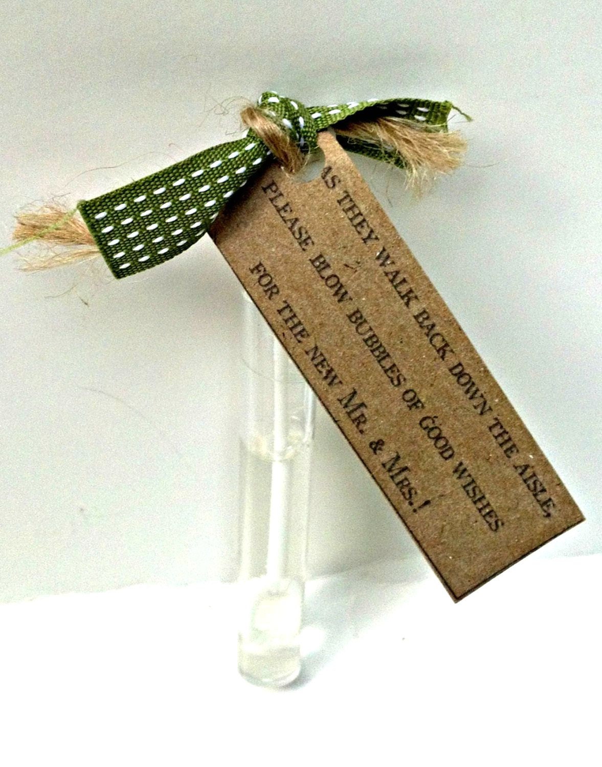 Rustic Wedding Bubble Tags Blow Bubbles of Good Wishes Kraft
