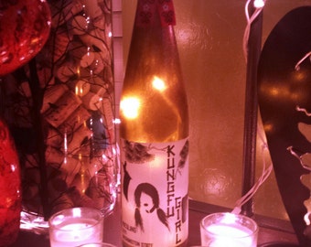 Kung Fu Girl Decorative Wine Bottle Light