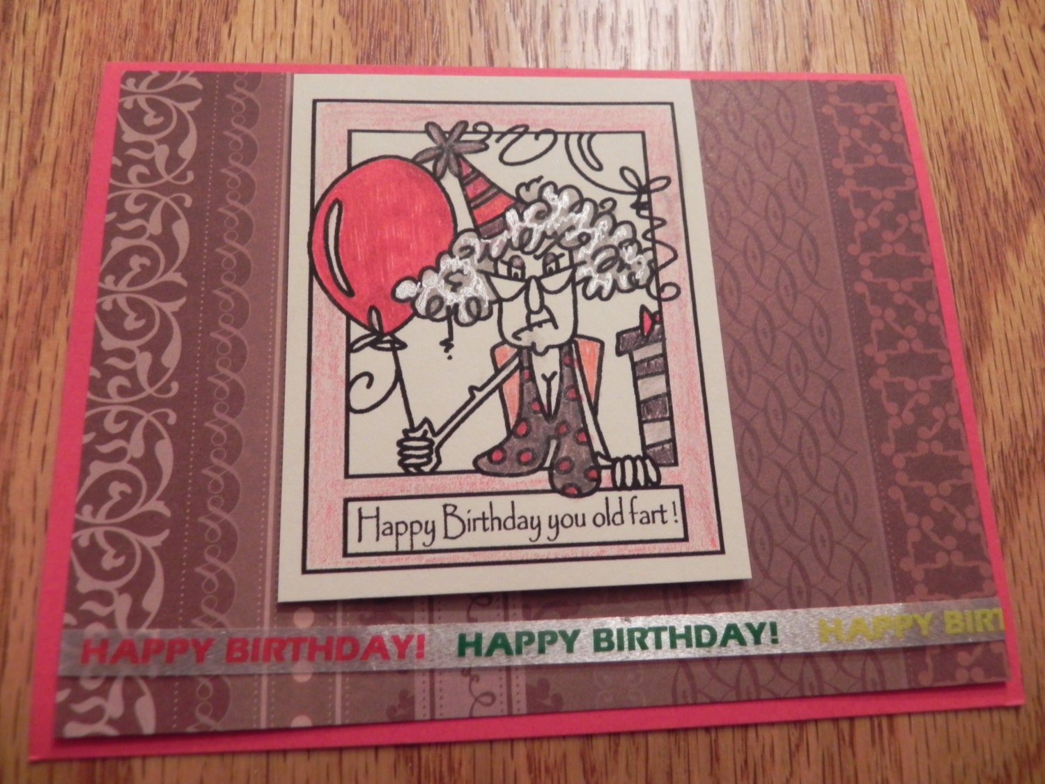 Happy Birthday Old Fart Hand Made Birthday Card