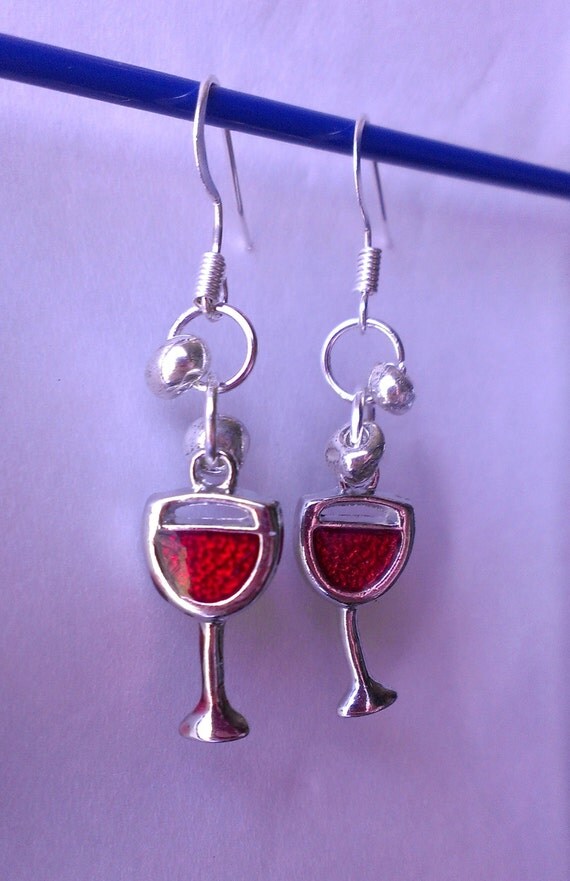 Wine Glass Earrings Red Wine White Wine