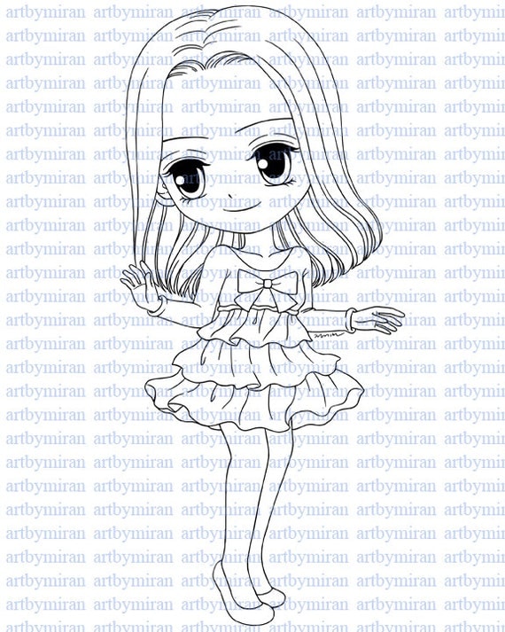 Digital Stamp, Digi Stamp, Coloring page, Printable Line art for Card and Craft Supply, Art by Mi Ran Jung