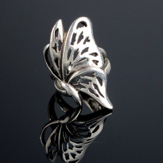 Sterling Silver Ring Butterfly Filigree by ClarasChicBoutique