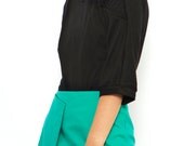 Classic Wrap Top , Casual Top , Spring Shirt , Black Top , Kimono Top , Black Kimono