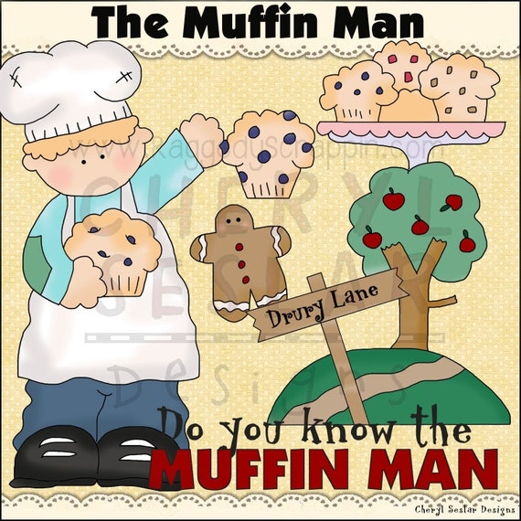 Items similar to The Muffin Man Clip Art Set on Etsy