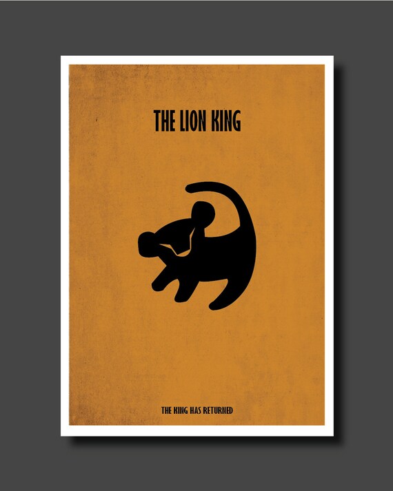 Items Similar To Lion King Minimalist Poster Disney Minimalist Movie Poster Iconic Movie Art 9387