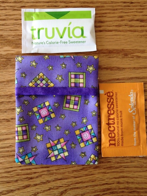 Sugar Packet Holder Travel Case for purse or pocket holder