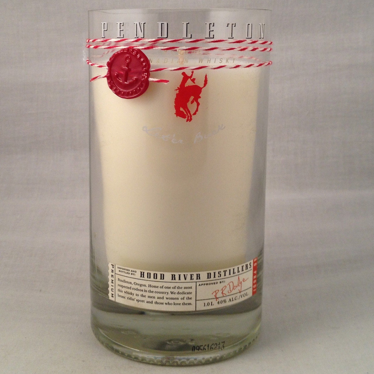 Pendleton Whiskey Top Shelf Bottle Candle Soy Wax by CandleCantina