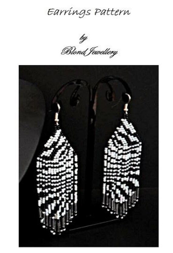 Zebra Earrings pattern Pdf