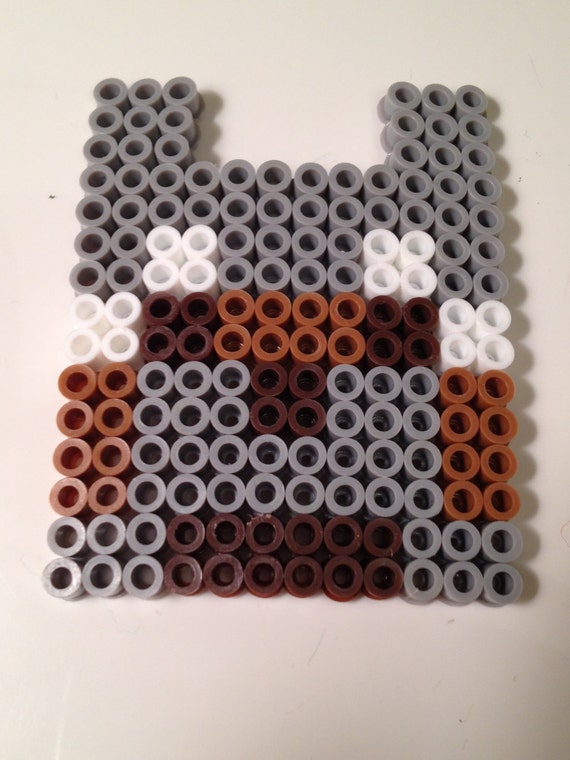 Items similar to Minecraft Wolf Block Perler Bead on Etsy