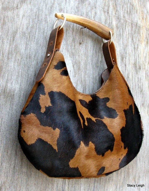 cowhide hobo purse