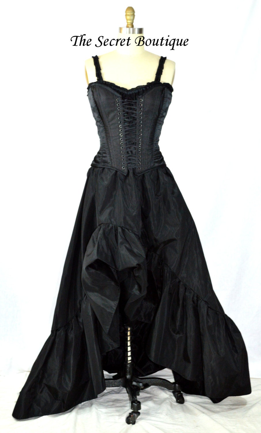 Black Romantic Victorian Corset Dress Custom By Thesecretboutique 3794