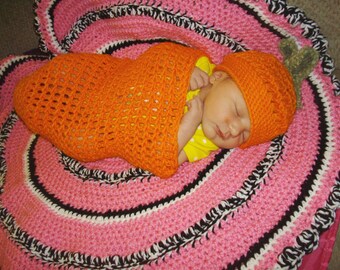 Newborn Swaddling Cocoon pumpkin infant Halloween costume