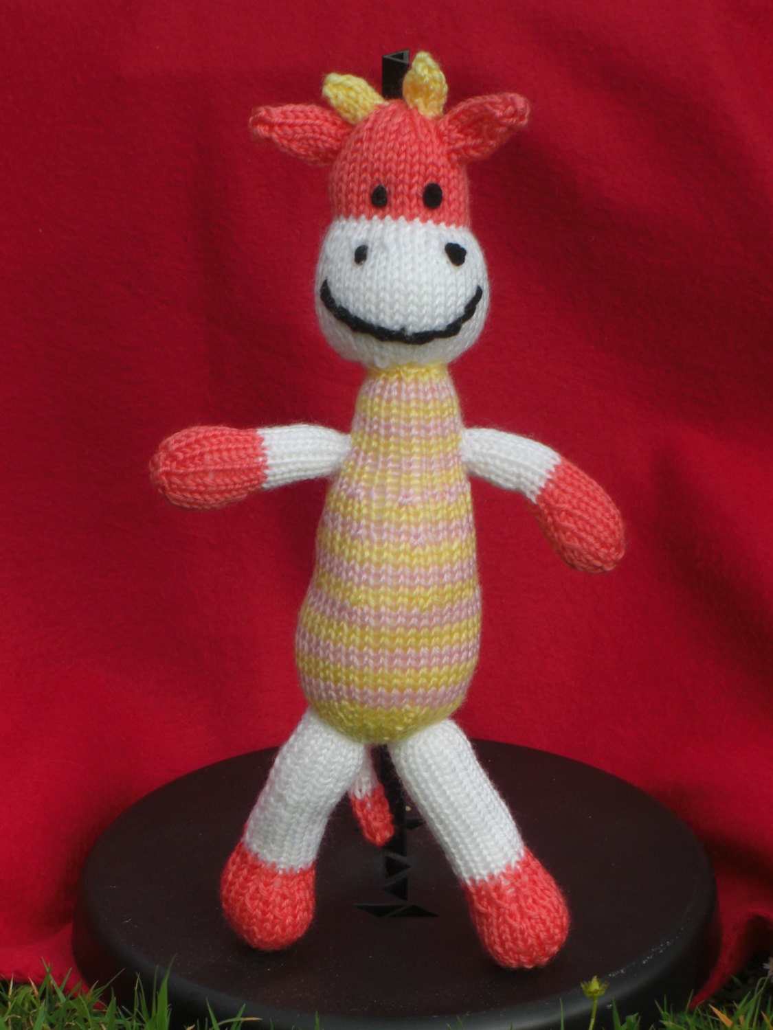 knitted giraffe toy