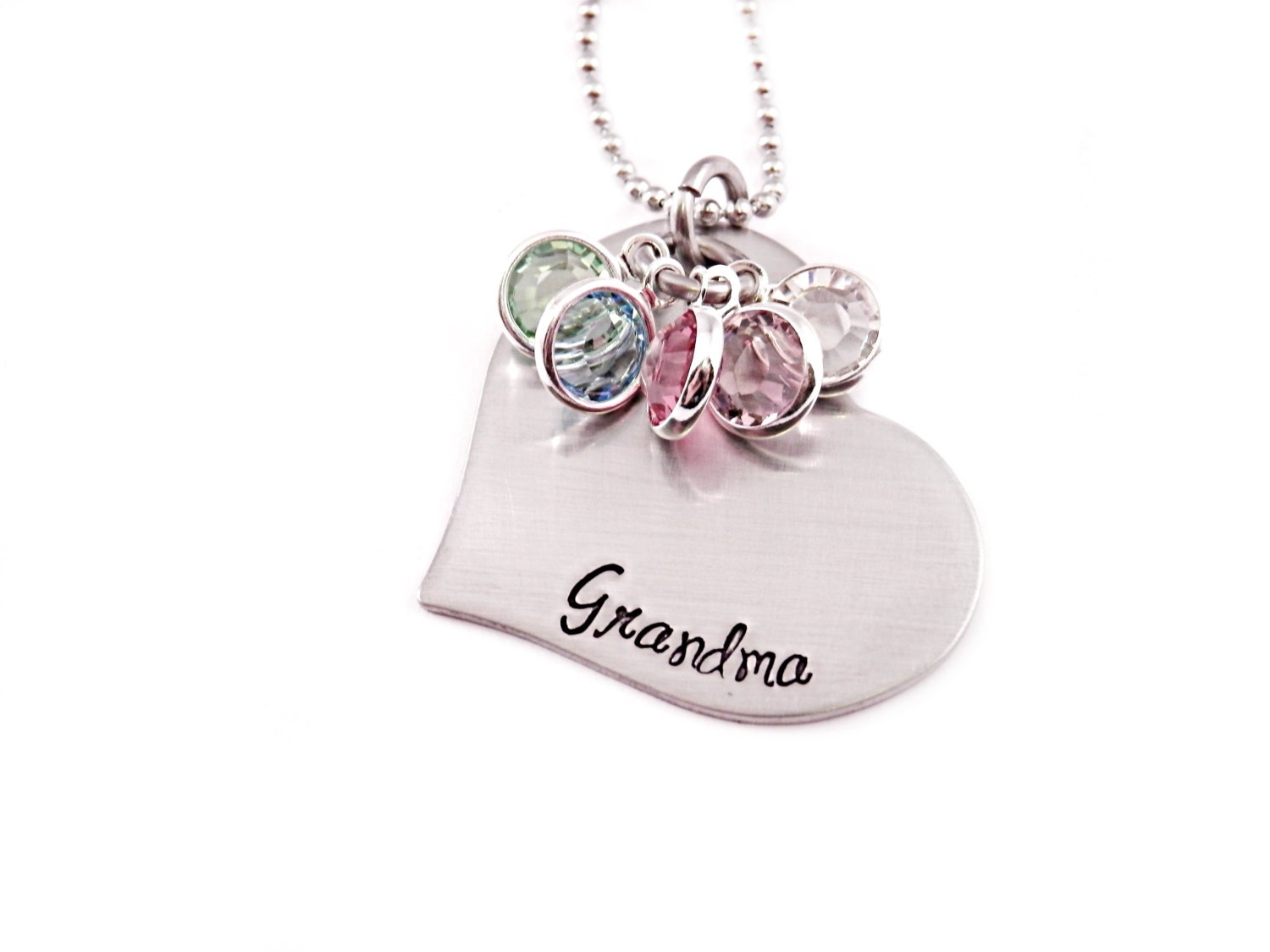 Personalized Grandma Necklace Engraved Jewelry Grandma