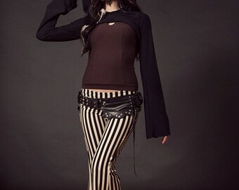 Hooded Shrug - Harmonic Threads, Crop Top, Sleeves