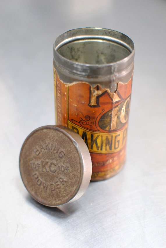Vintage KC Baking Powder Tin by VintageVitale on Etsy