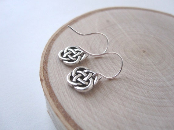 Silver Celtic Earrings, Celtic Knot Earrings