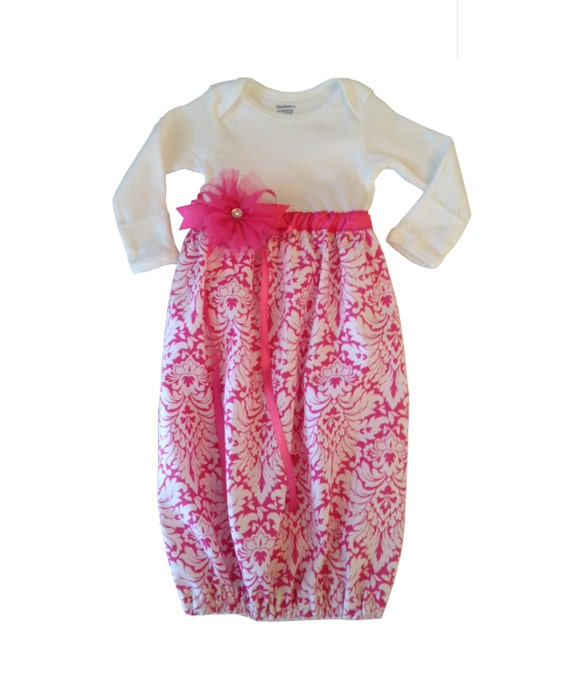 Items similar to Baby Girl Onesie Dress / Sleep Gown on Etsy