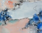 Watercolor Painting, The uncertainty of the view, Newfoundland Art, ocean decor Watercolor Painting, The uncertainty of the view, Newfoundland Art, ocean decor