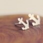 Tiny anchor post earrings - studs - sterling silver - nautical