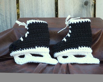Hockey Skate Baby Booties, size Small (6 month)