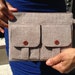 Wristlet Wallet - Herringbone Wool Brown Tweed Dorothy Wallet Wristlet