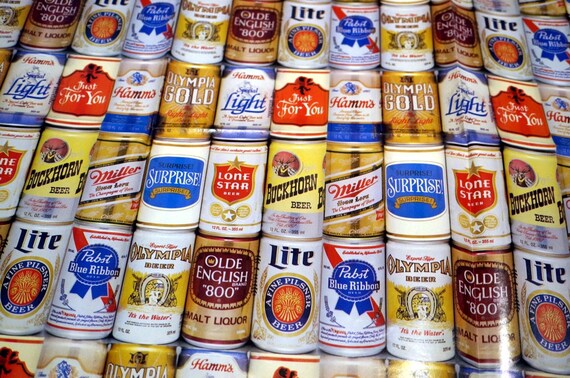 Vintage Wrapping Paper Beer Can Gift Wrap 70s by aesthetikara