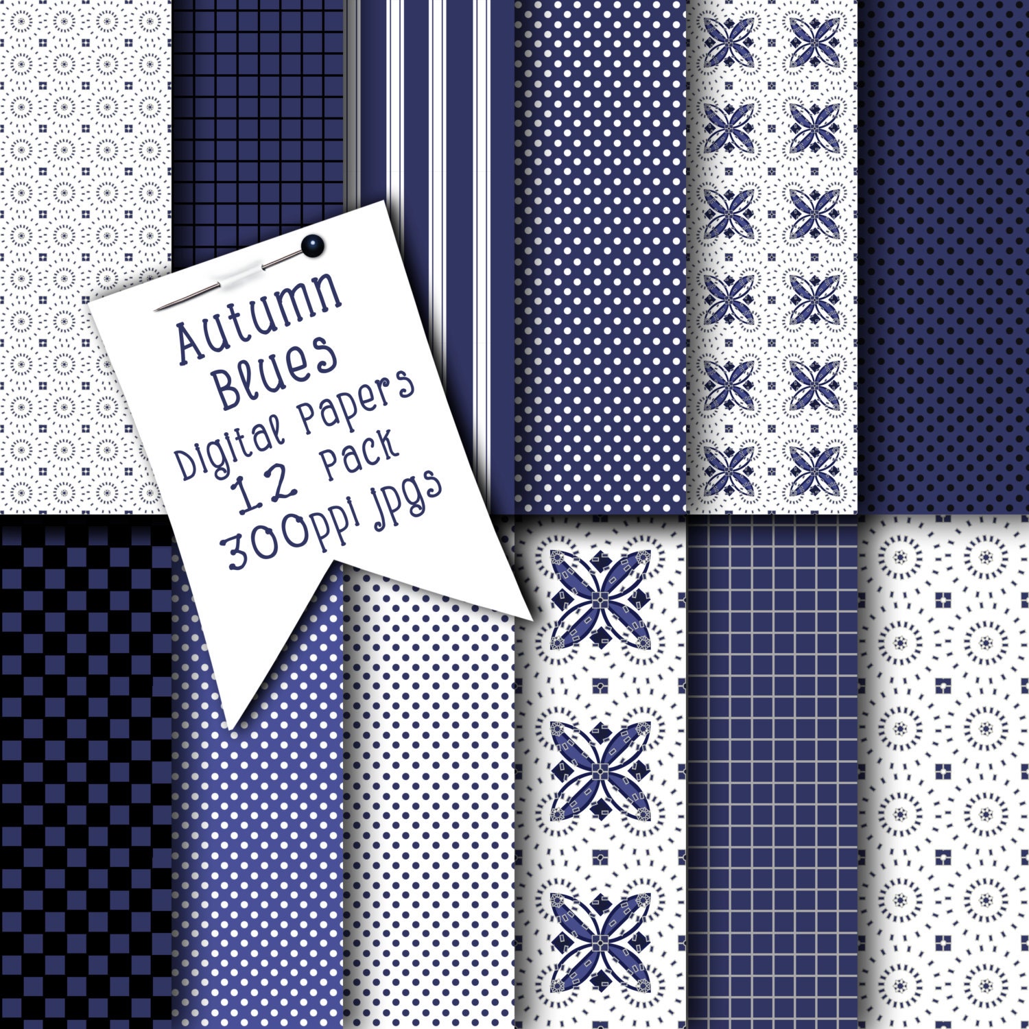 Navy Blue and White Digital Backgrounds Navy Blue Digital