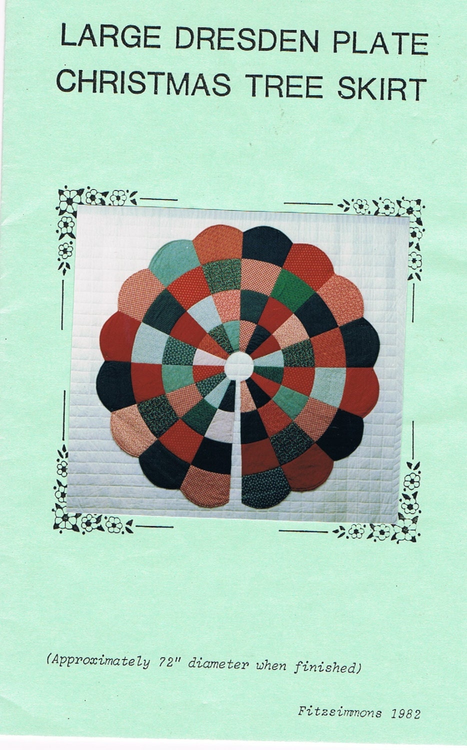 Dresden Plate Patchwork Christmas Tree Skirt Pattern
