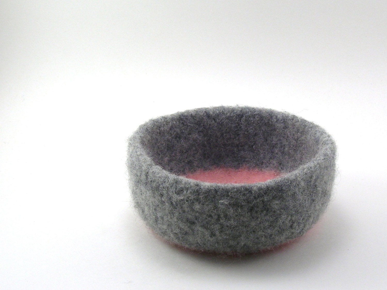 Felted wool bowl wool felt bowl felted basket salmon