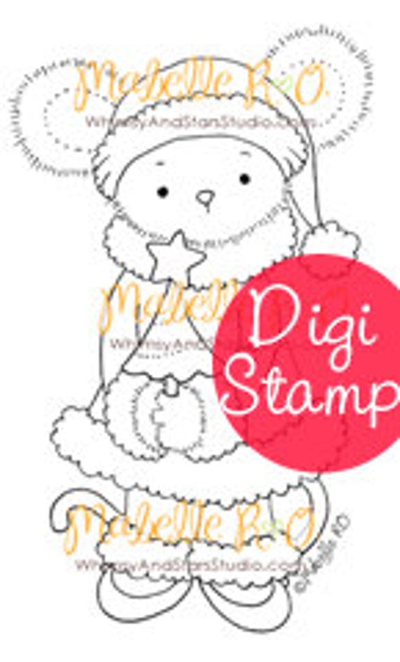 Instant Download Digi Stamp: Lucy Christmas