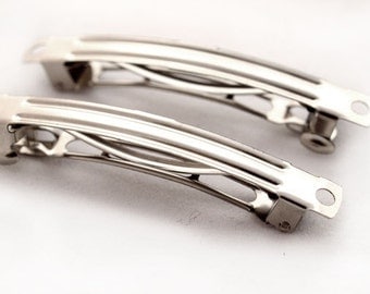 2 x quality sprung stainless steel hair clips ideal for bridal headpieces